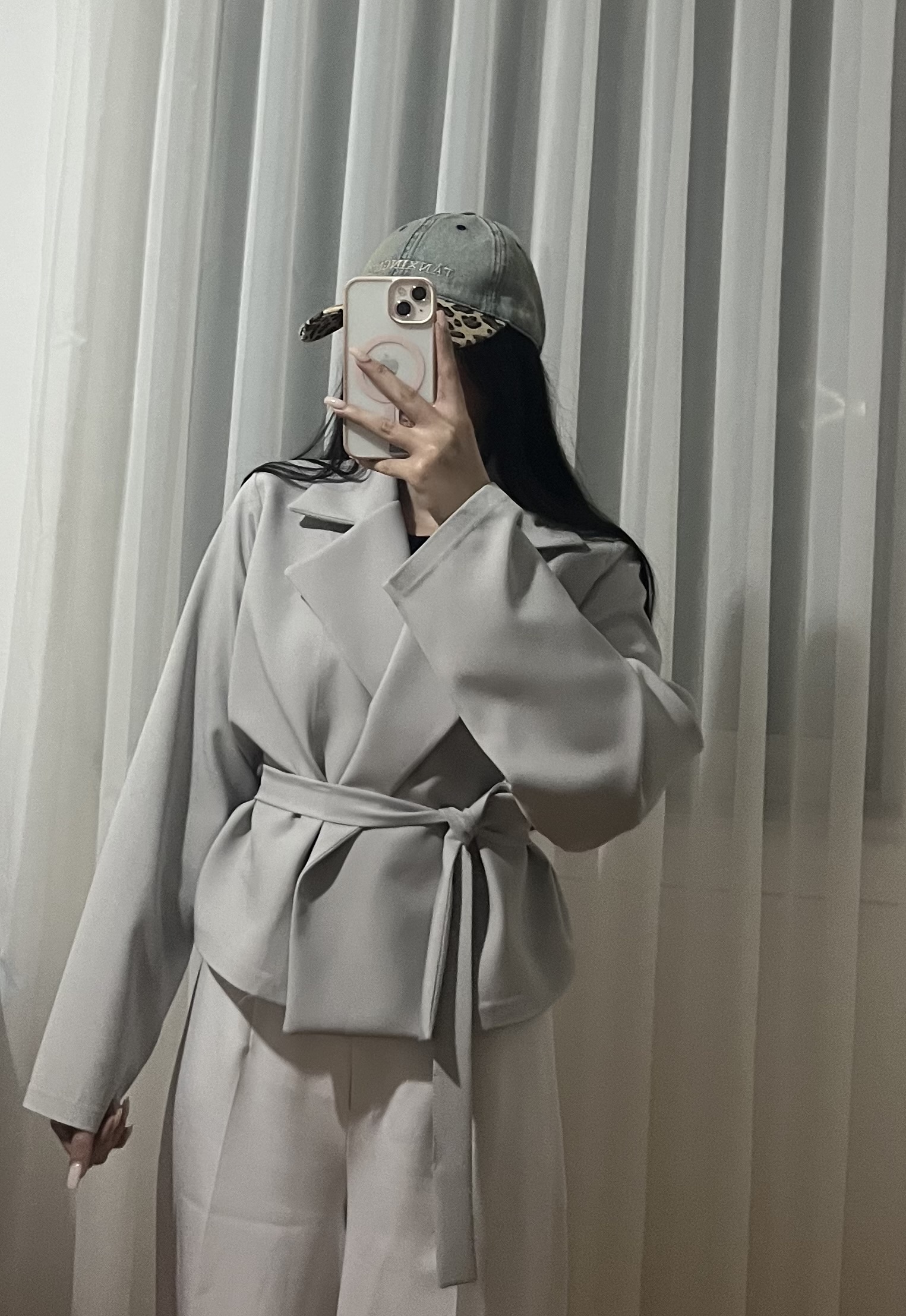 کت زنانه مازراتی کراپ کت طوسی
